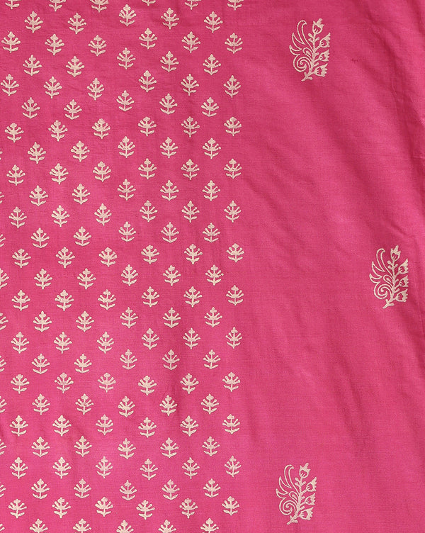 Katan Silk Fanciful Blockprint Purple Suit