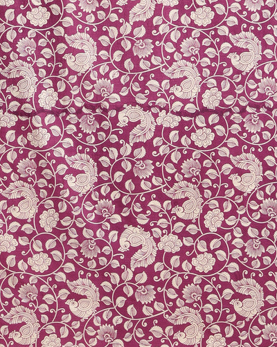 Katan Silk Kinetic Blockprint Violet Suit