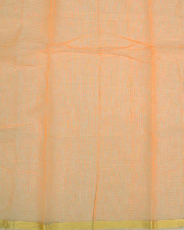 Pure Cotton Kota Doria Saree Beige Jaal Embroidery