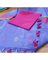 Pure Linen Joyful Purple Dupatta & Katan Silk Pink Top Set
