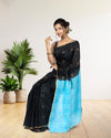 Pure Kota Silk Saree Chinese Black Weaving Triangle