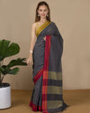 Handloom Mark Patteda Anchu Royal Cotton Saree Black