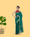 Handcrafted Kota Silk Green Plain Saree