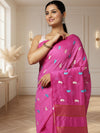 Lovable Eri Tussar Silk Embroidered Pink Saree