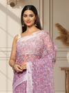 Kota Doria Paithani Embroidery Designer Saree Lavender