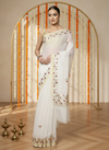 Pankhudi Kota Cotton Gota Patti Pure White Saree