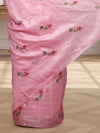 Silkmark Certified Pure Tussar Classy Embroidered Pink Saree