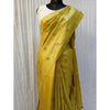 Silkmark Pure Tussar Kinetic Embroidered Yellow Saree