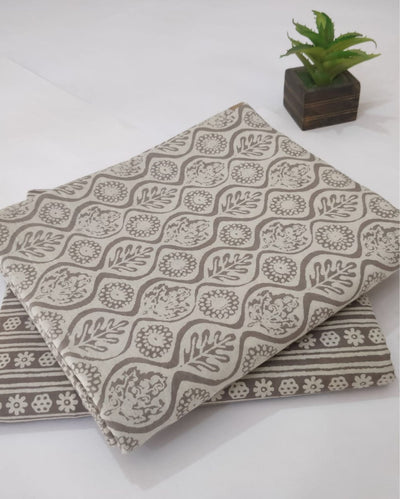 Indiehaat | Blockprinted Cotton Suit (Top & Bottom) White