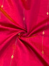 Indiehaat | Maheshwari Silk Red Zari Buta Saree