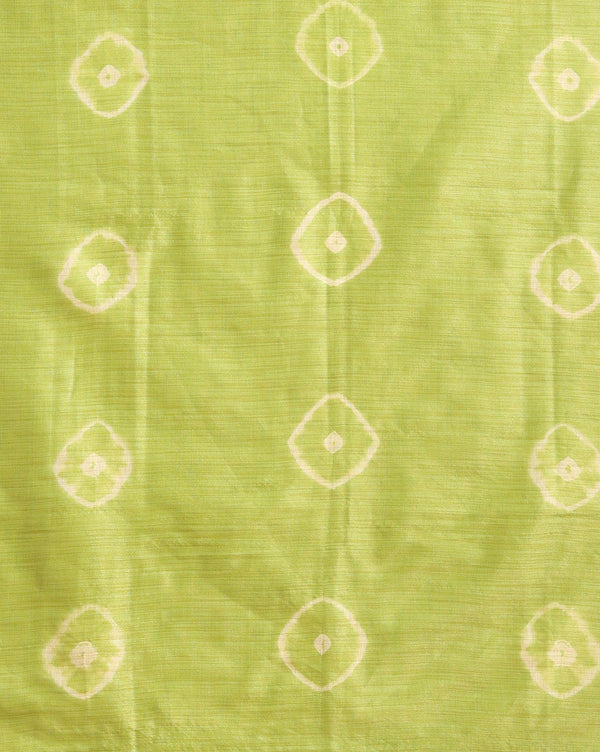 Katan Silk Shibiori Dyed Green Suit