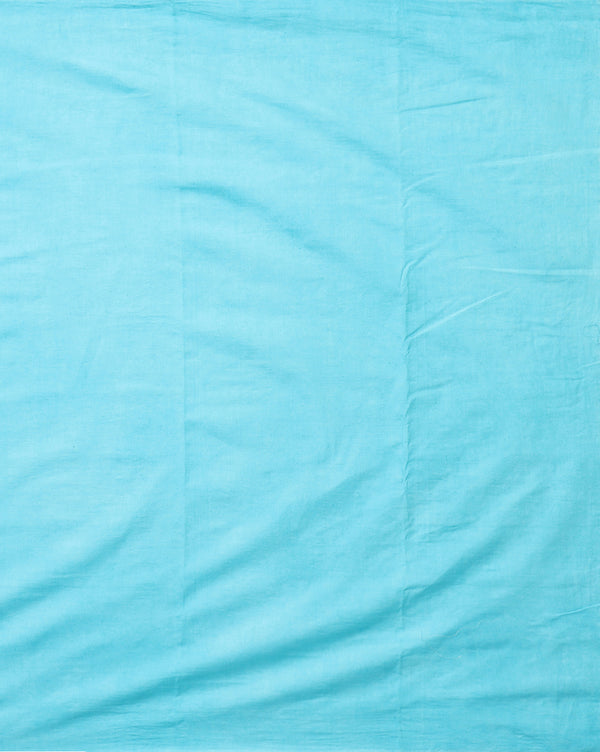 Indiehaat | Pure Linen Embroidered Suit Piece Sky Blue Color (Top+Dupatta) With Linen Bottom