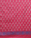 Katan Silk Gorgeous Suit (T+B+D)s Magenta Blockprinted