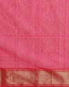 Radiating Maheshwari Pure Silk Lotus Buti Pink Saree