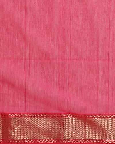 Radiating Maheshwari Pure Silk Lotus Buti Pink Saree