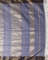 Poised Maheshwari Pure Silk Check Body Indigo Saree