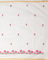 Kota Doria White Saree Embroidery