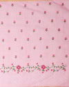 Kota Doria Light Pink Saree Embroidery