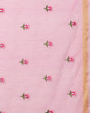 Kota Doria Light Pink Saree Embroidery