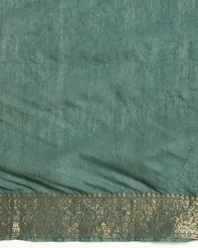 Luminous Banarasi Silk Jaquard Dark Green Saree