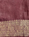 Exquisite Banarasi Silk Jaquard Soft Brown Saree