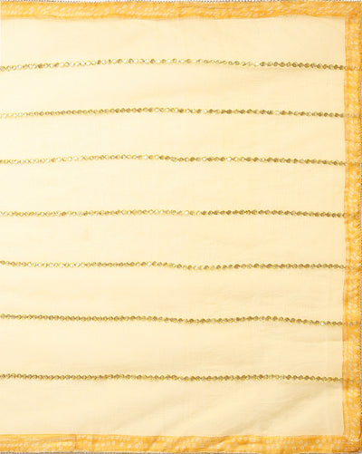 Glimmering Orange Kota Dori Suit (Top+Bottom+Dupatta)