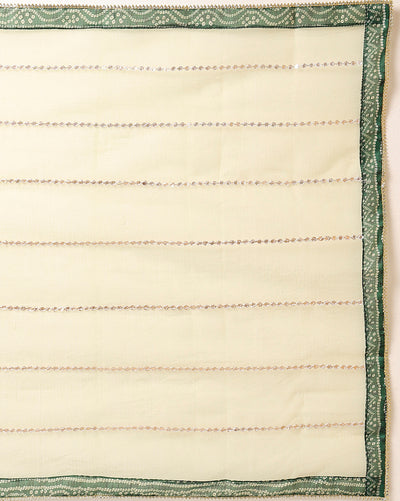 Glimmering Green Kota Dori Suit (Top+Bottom+Dupatta)