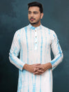 Indiehaat | Royal Reflection BlockPrinted Cotton Kurta Pyjama Crisp White