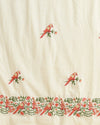 Gulmohar Embroidered Pure Linen Off White Suit