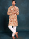 Indiehaat | BlockPrinted Cotton Kurta Pyjama Beige