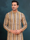 Indiehaat | BlockPrinted Cotton Kurta Pyjama Beige