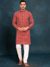 Indiehaat | BlockPrinted Cotton Kurta Pyjama Red