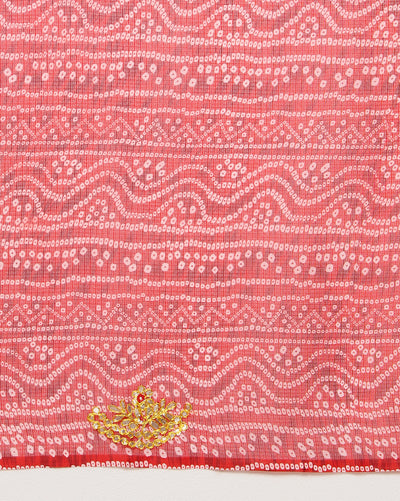 Tye & Drape Kota Cotton Kachi Gotta Yellow Saree