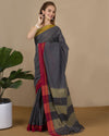 Handloom Mark Patteda Anchu Royal Cotton Saree Black