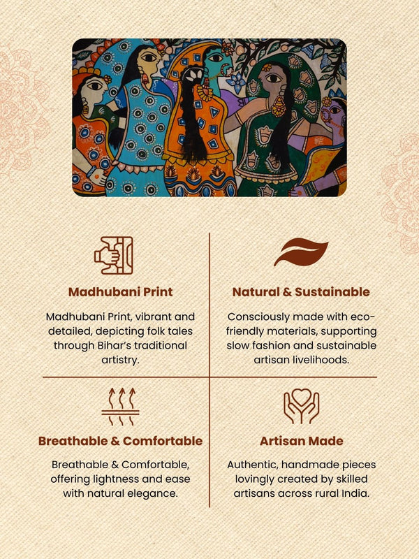 Silkmark Tussar Beige Top Katan Silk Black Dupatta