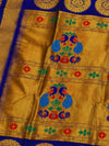 Indiehaat | Handloom Weaving Paithani Silk Saree Blue