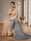 Pure Kota Silk Saree Beige Jaquard Weaving