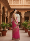 Gilded Grace Kota Cotton Gota Patti Pink Saree