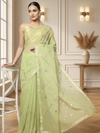 Pankhudi Gota Patti Lime Green Kota Cotton Saree