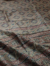 Indiehaat | Chanderi Silk Ajrakh Print Saree Multicolor