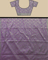 Indiehaat | Banarasi Georgette Silk Saree Purple