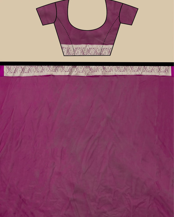 Indiehaat | Banarasi Brocade Organza Silk Saree Pink