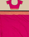 Indiehaat | Banarasi Brocade Organza Silk Saree Pink