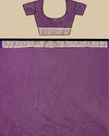 Indiehaat | Banarasi Brocade Organza Silk Saree Purple