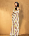 Indiehaat | Hand Dyed Linen Saree Beige