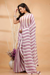 Indiehaat | Hand Dyed Linen Saree Pink