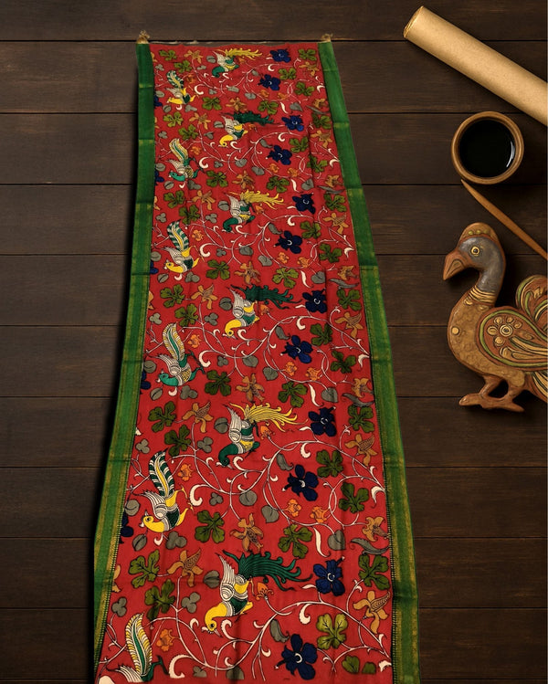 Indiehaat | Mangalagiri Handpainted Dupatta Multicolor