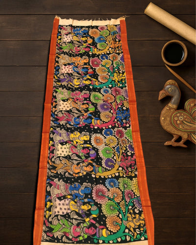 Indiehaat | Mangalagiri Handpainted Dupatta Multicolor