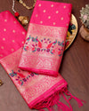 Indiehaat | Banarasi Lichi Silk Brocade Pink Suit