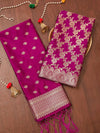 Indiehaat | Banarasi Silk Brocade Dupatta Pink